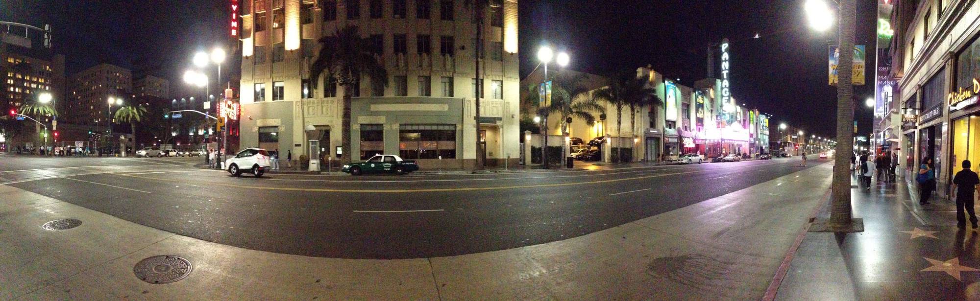 Night time Panorama of Hollywood