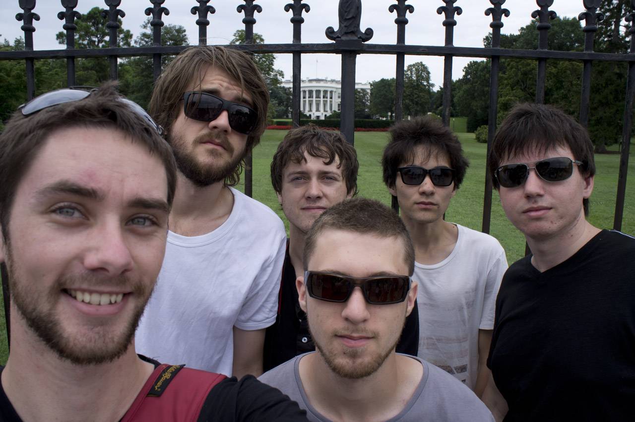 Jared taking a selfie of the six of us outside the White House