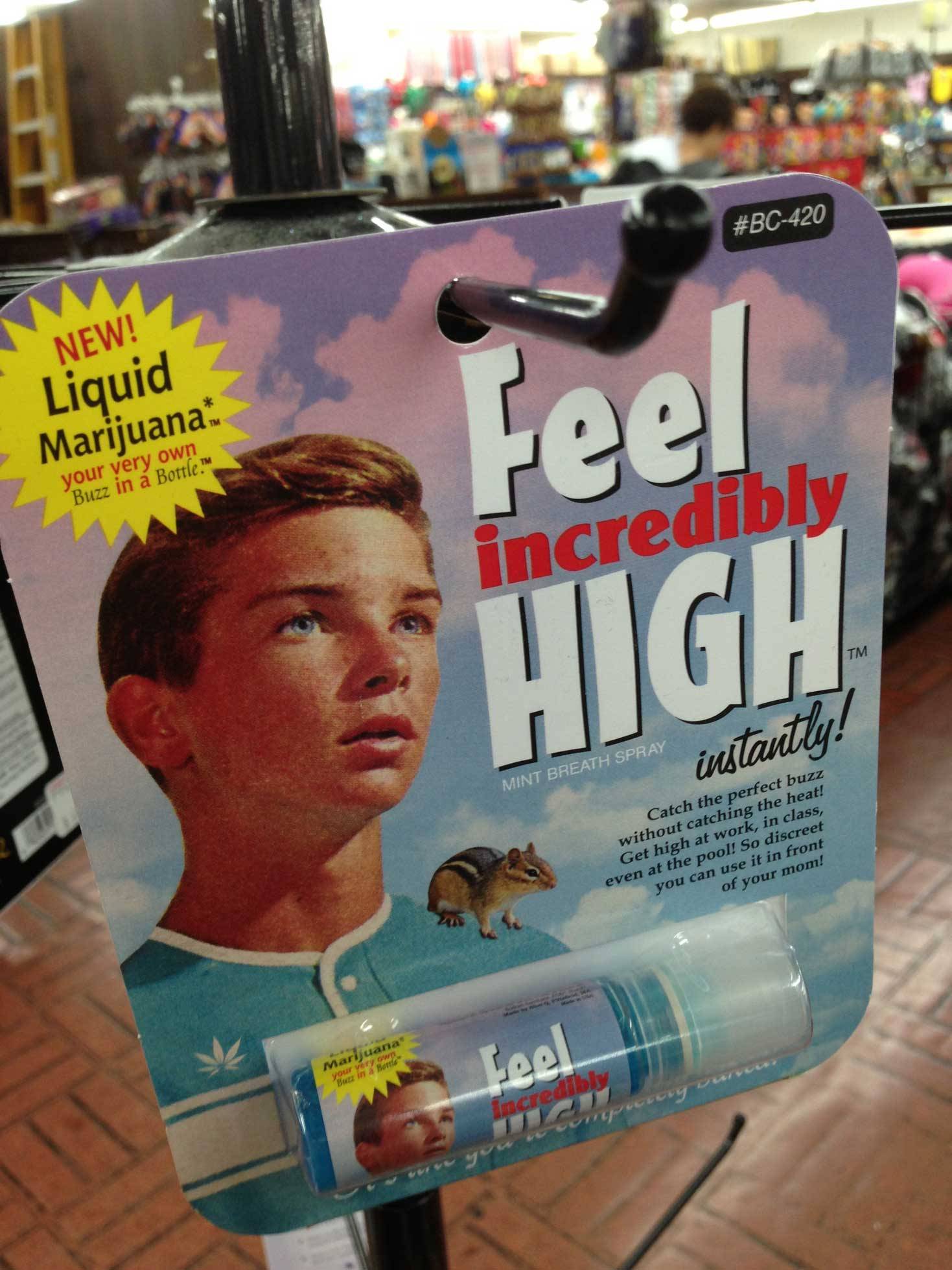 “Liquid Marijuana*” mint breath spray