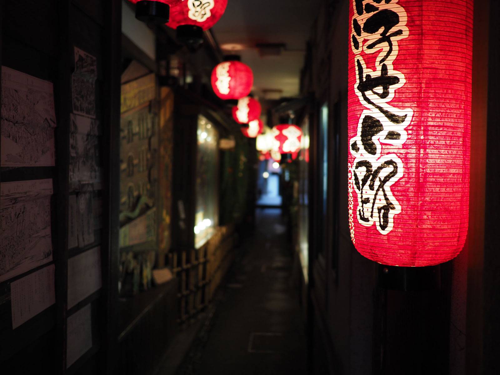 A narrow alley off of Dōtonbori