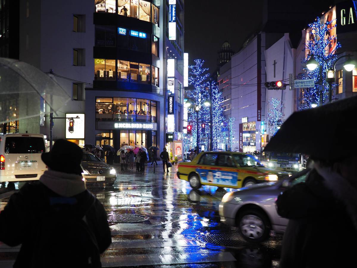 Rainy Shibuya night