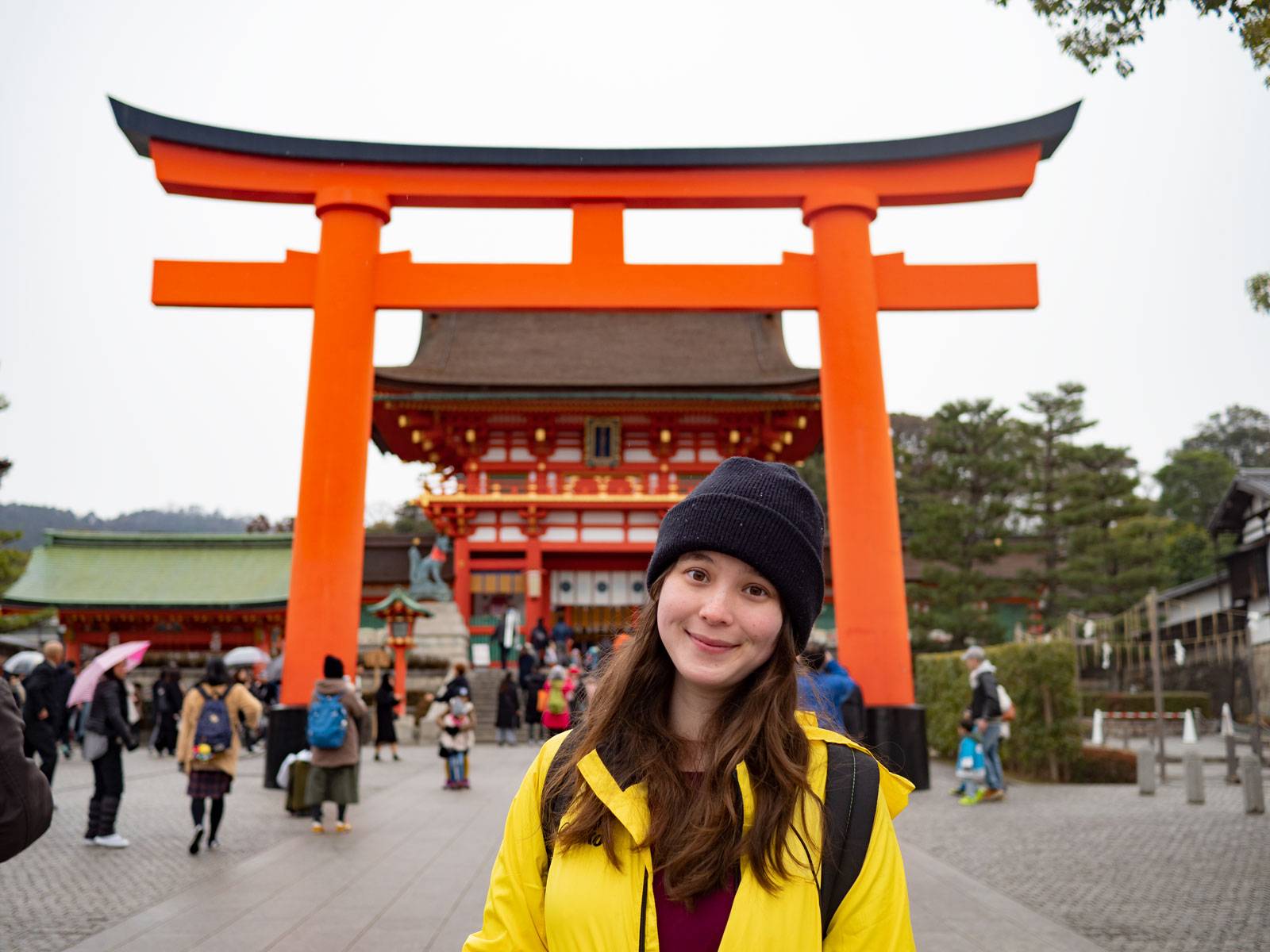Alyssa in front of Fushimi Inari Taisha