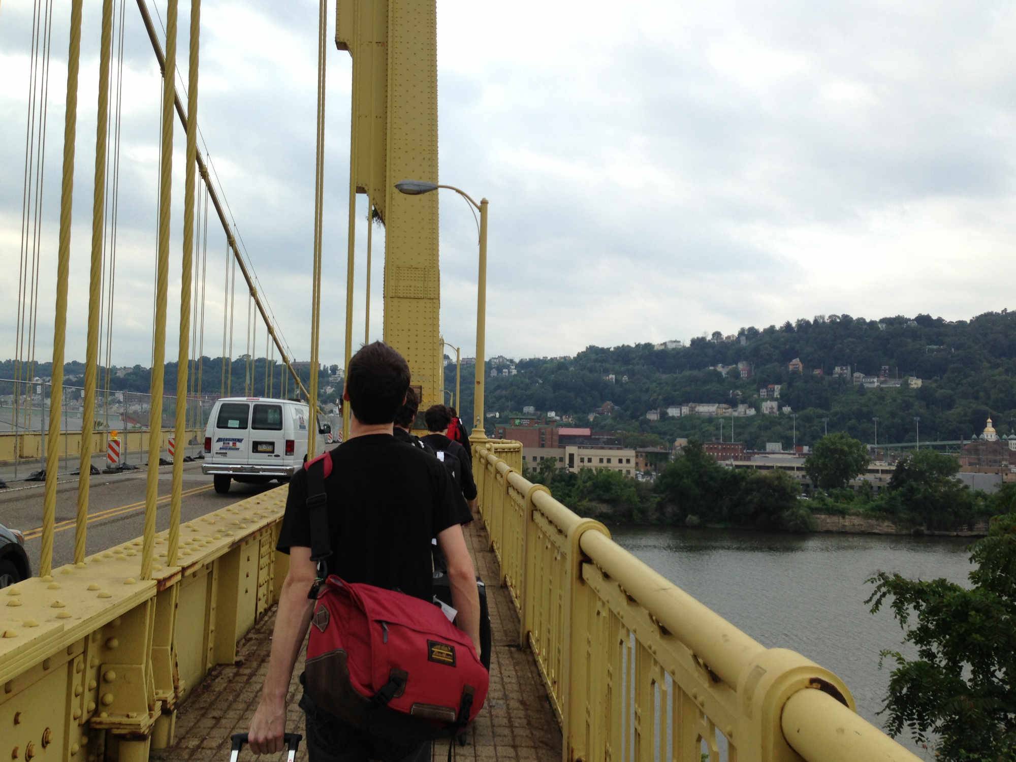 Crossing a bridge