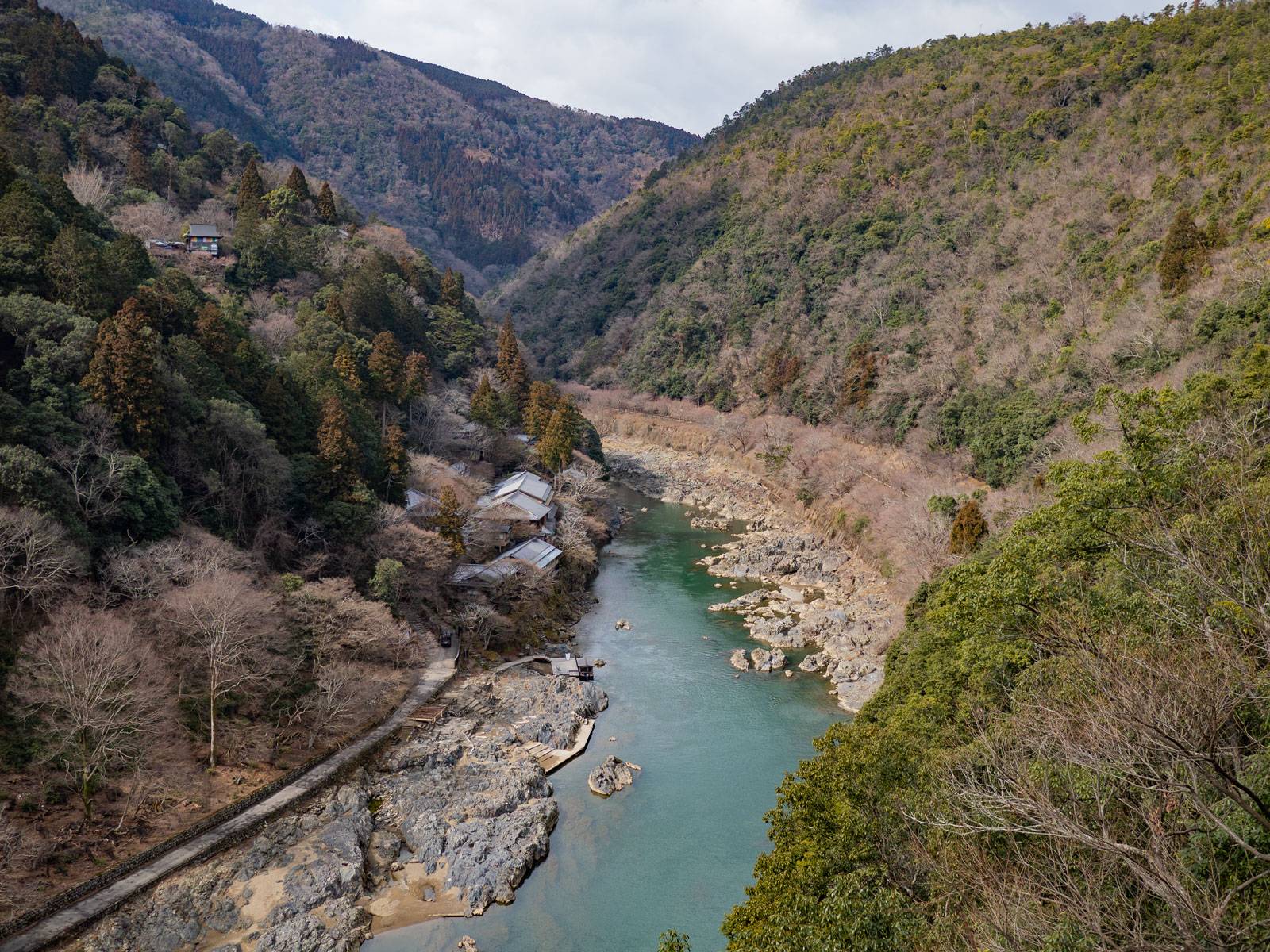 View of Arashiyama from the observation deck