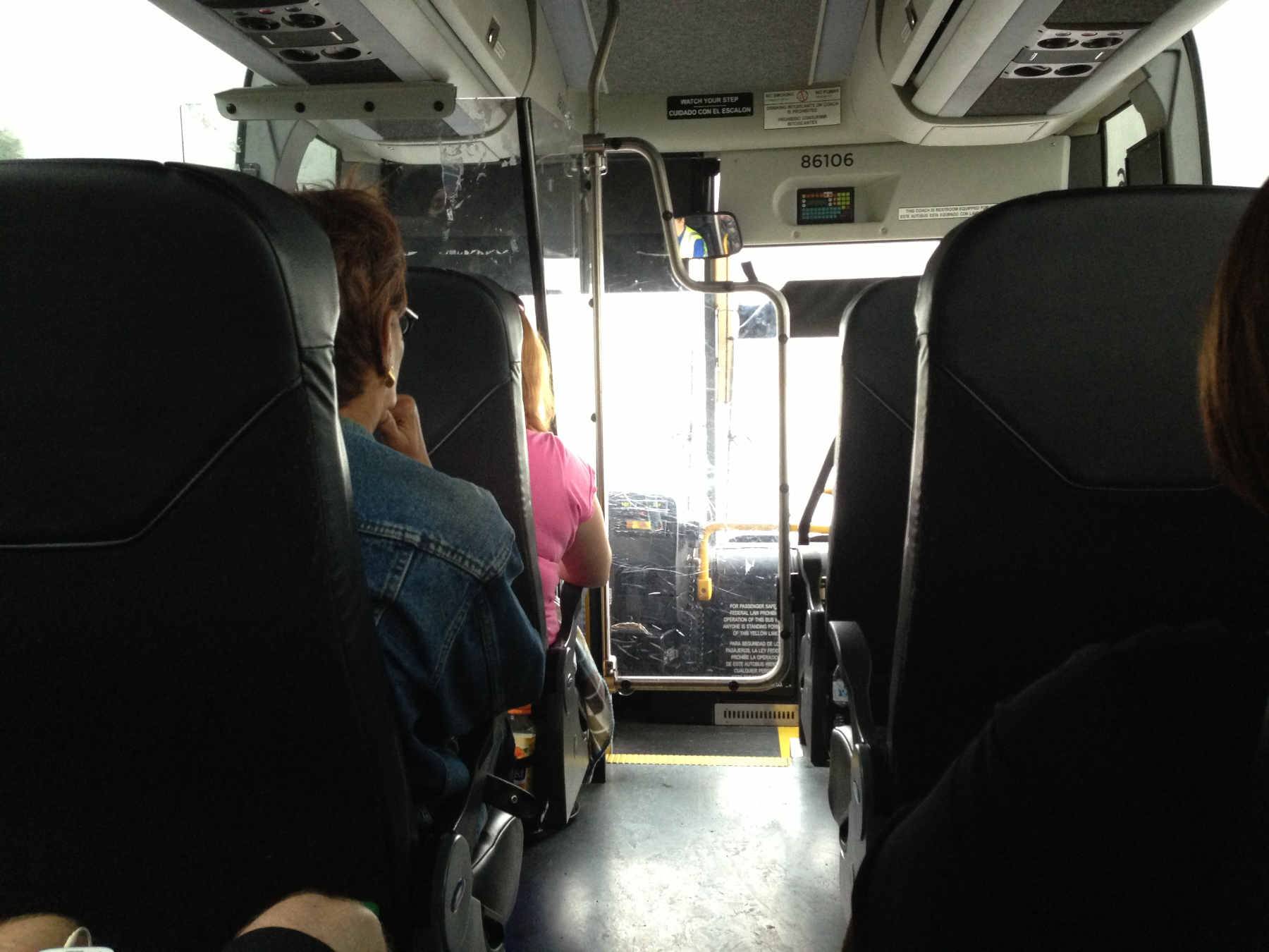 Onboard the Greyhound bus