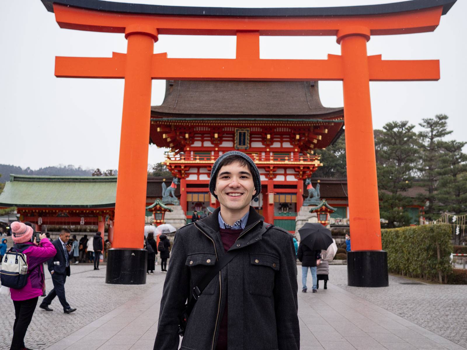Myself in front of Fushimi Inari Taisha