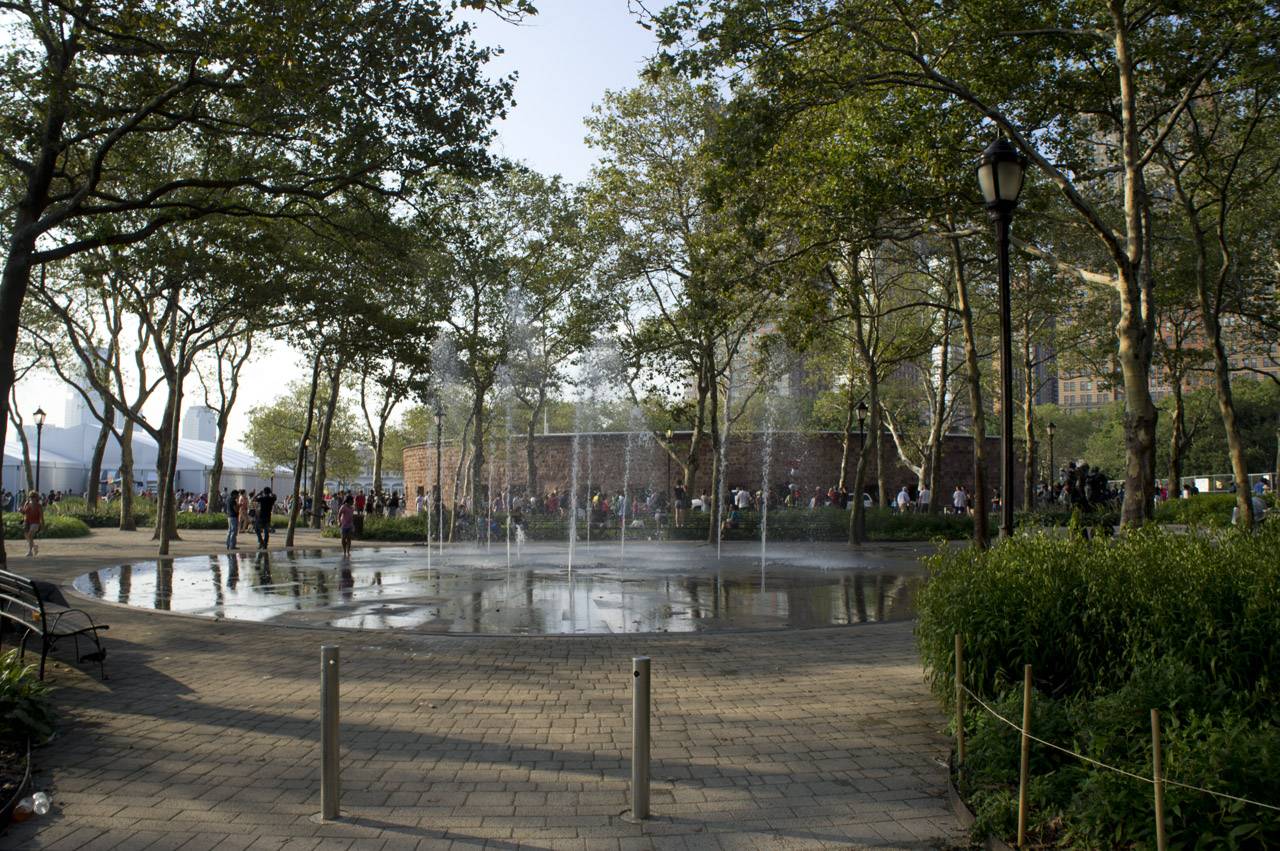 Water fountain in Battery Park
