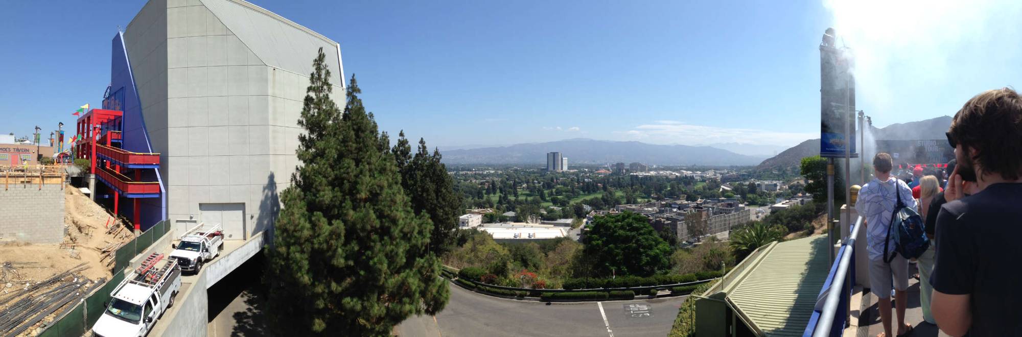 Panorama of the view over the park