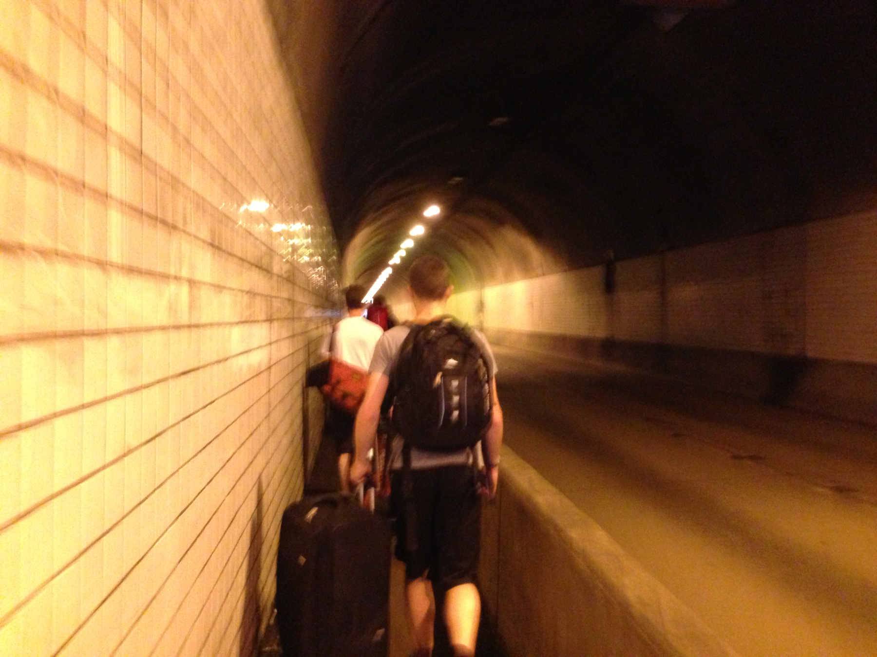 Heading through the tunnel