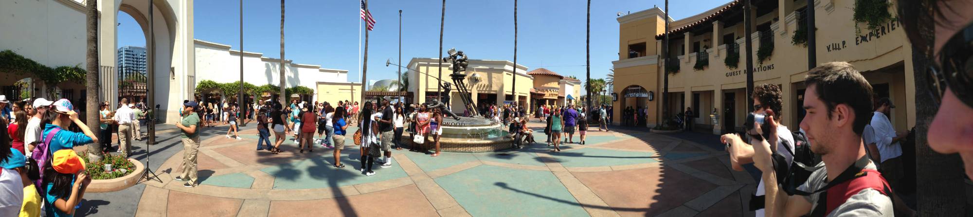 Panorama of the Universal Studios reception